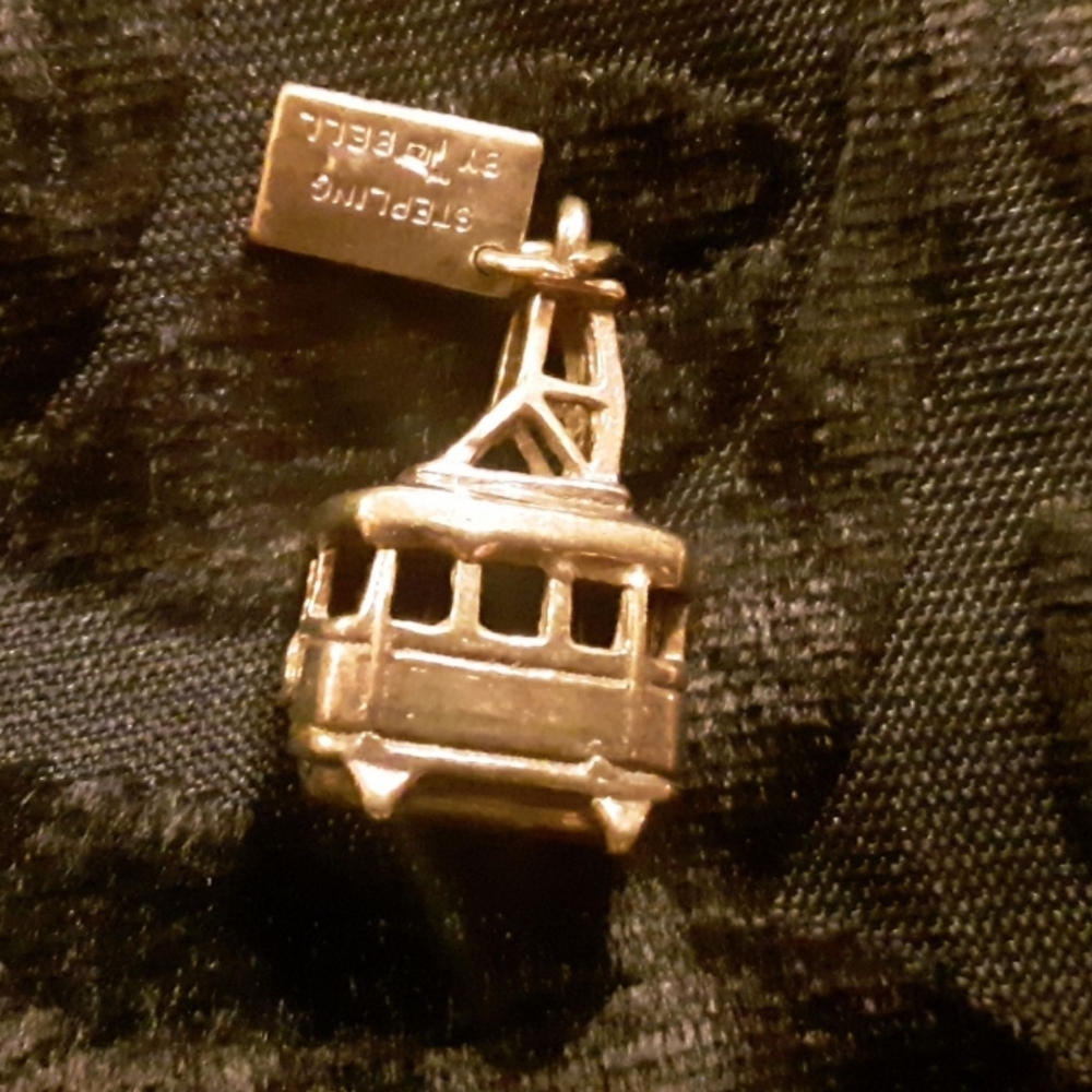 STERLING SILVER PALM SPRINGS SKYTRAM CHARM by Bell Trading Co. c1960-70
